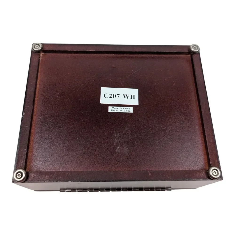 Jewelry Box Cherry Wood w/ Mirror‎ and Lift Tray Felt Inside replaceable photo